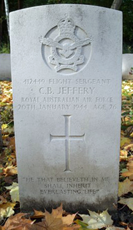 F/Sgt Clarence Bruce Jeffrey<br/><br /><br />died January 20th, 1944